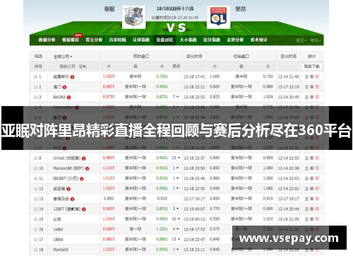 亚眠对阵里昂精彩直播全程回顾与赛后分析尽在360平台